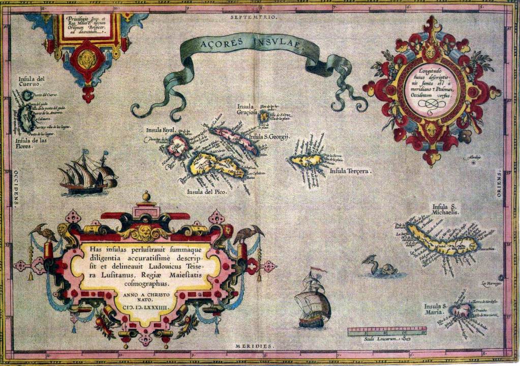 Karta Azorerna 1584